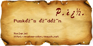 Puskás Ödön névjegykártya
